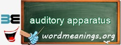 WordMeaning blackboard for auditory apparatus